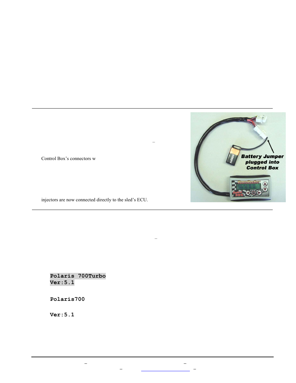 Iii. control box mounting locations, Iv. battery / jumper connectors, V. control box operation | Main menu | BoonDocker POLARIS: 700/800 IQ Dragon Universal User Manual | Page 4 / 14