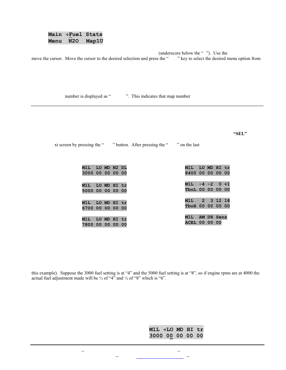 Fuel adjust menus, Fuel screens (rpm adjustments) | BoonDocker POLARIS: 700/800 IQ Dragon Universal User Manual | Page 5 / 14