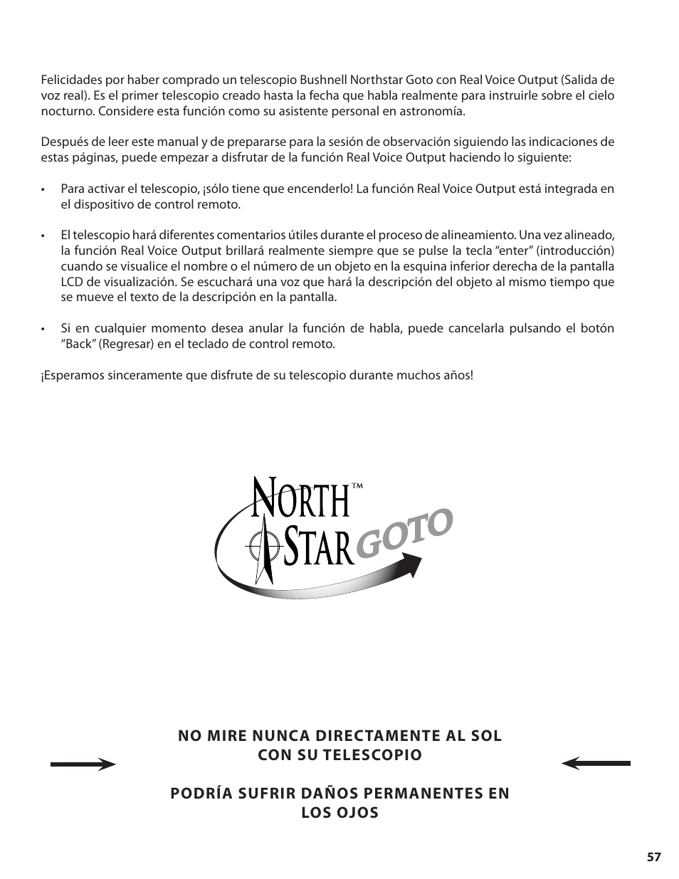 Bushnell NORTH STAR GOTO 78-8840 User Manual | Page 57 / 136