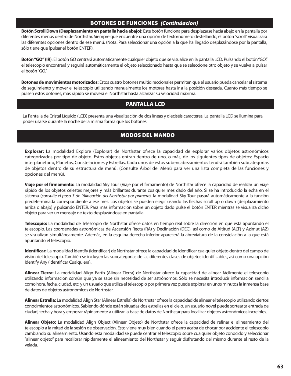 Bushnell NORTH STAR GOTO 78-8840 User Manual | Page 63 / 136