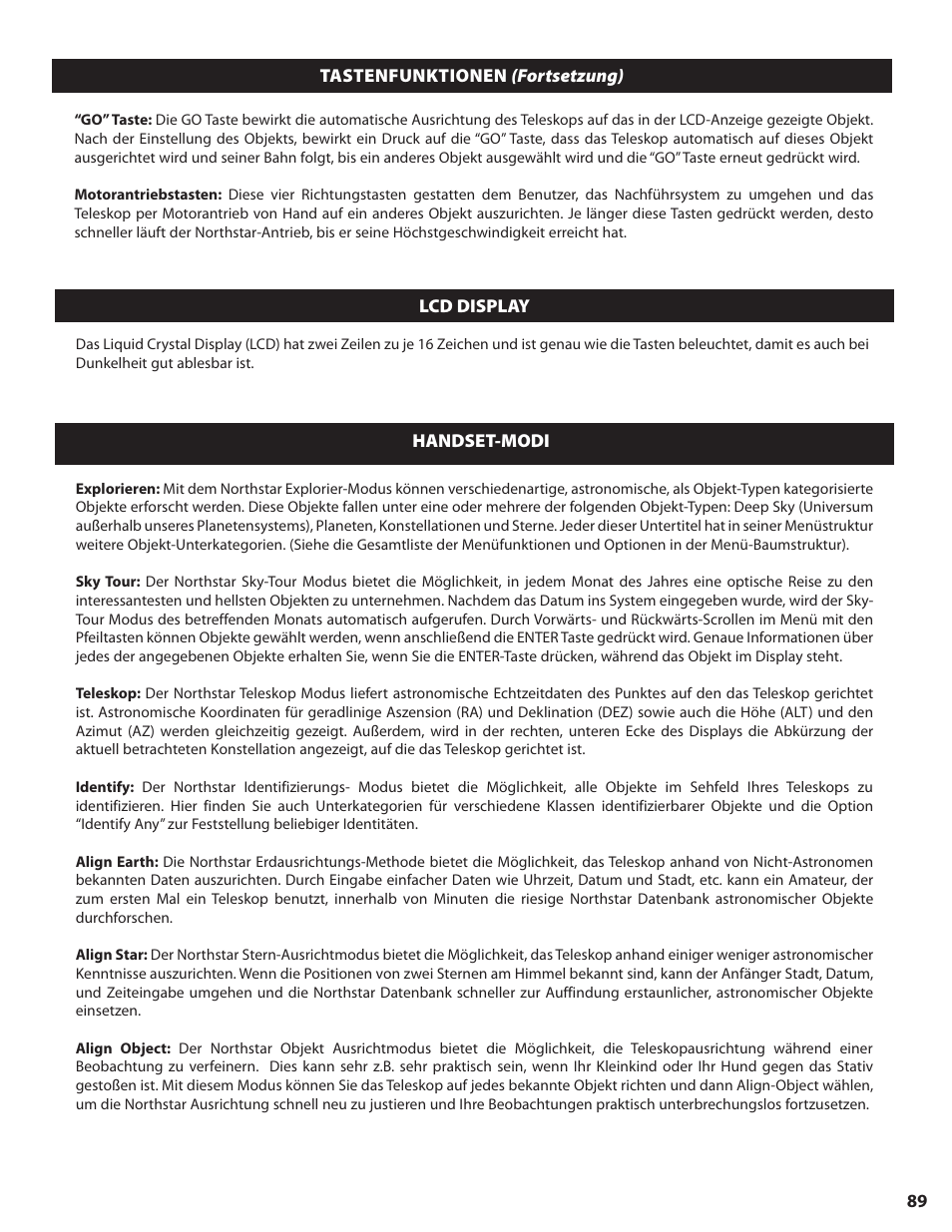 Bushnell NORTH STAR GOTO 78-8840 User Manual | Page 89 / 136