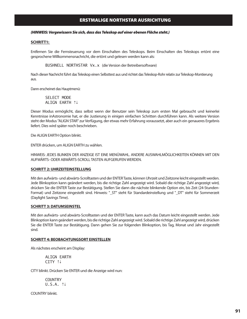 Bushnell NORTH STAR GOTO 78-8840 User Manual | Page 91 / 136