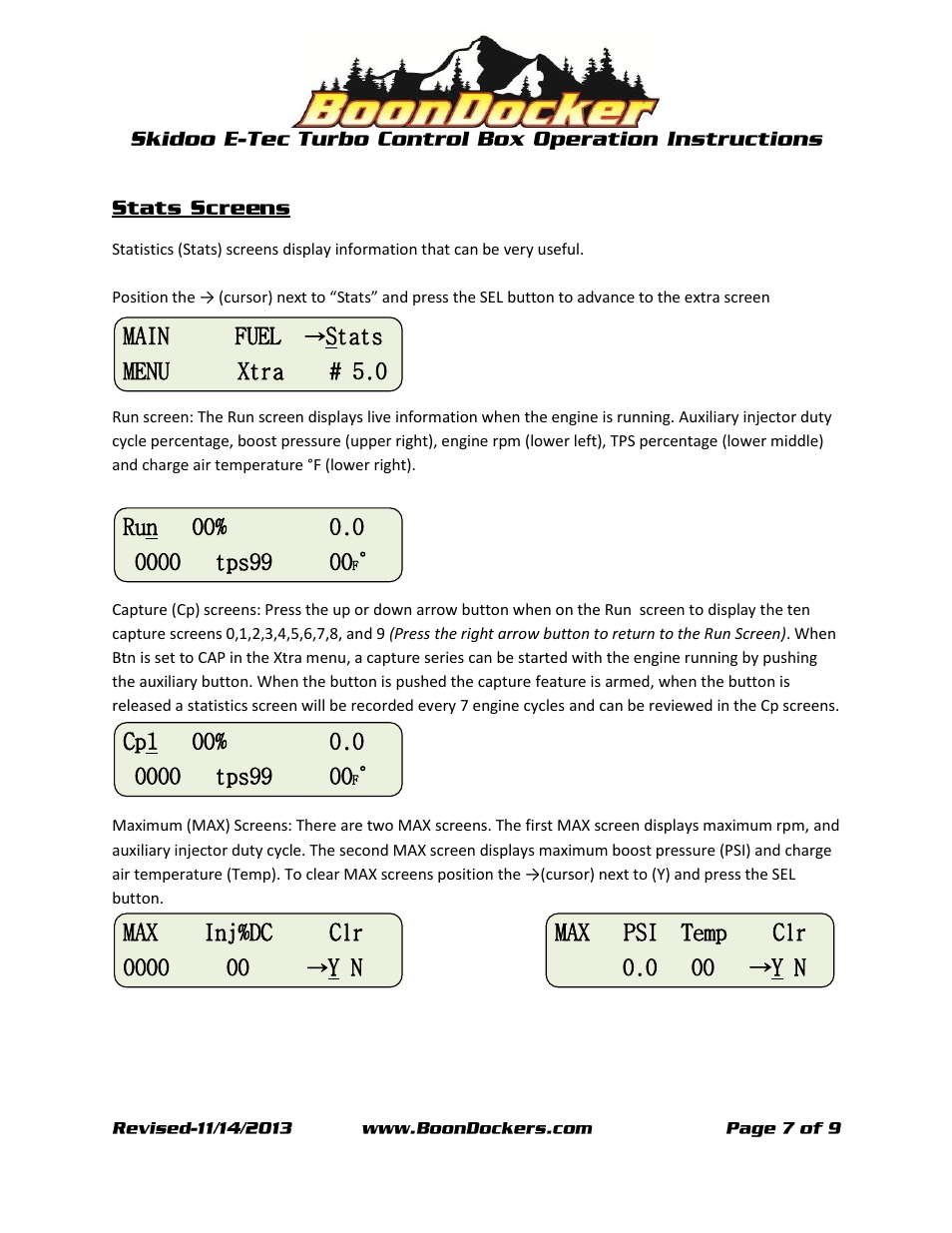 BoonDocker SKI-DOO: E-TEC Turbo User Manual | Page 7 / 9