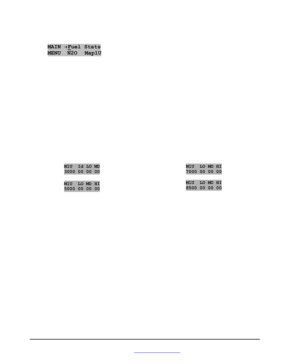 B. main menu, Fuel adjust menus | BoonDocker YAMAHA: Nytro Turbo User Manual | Page 5 / 20
