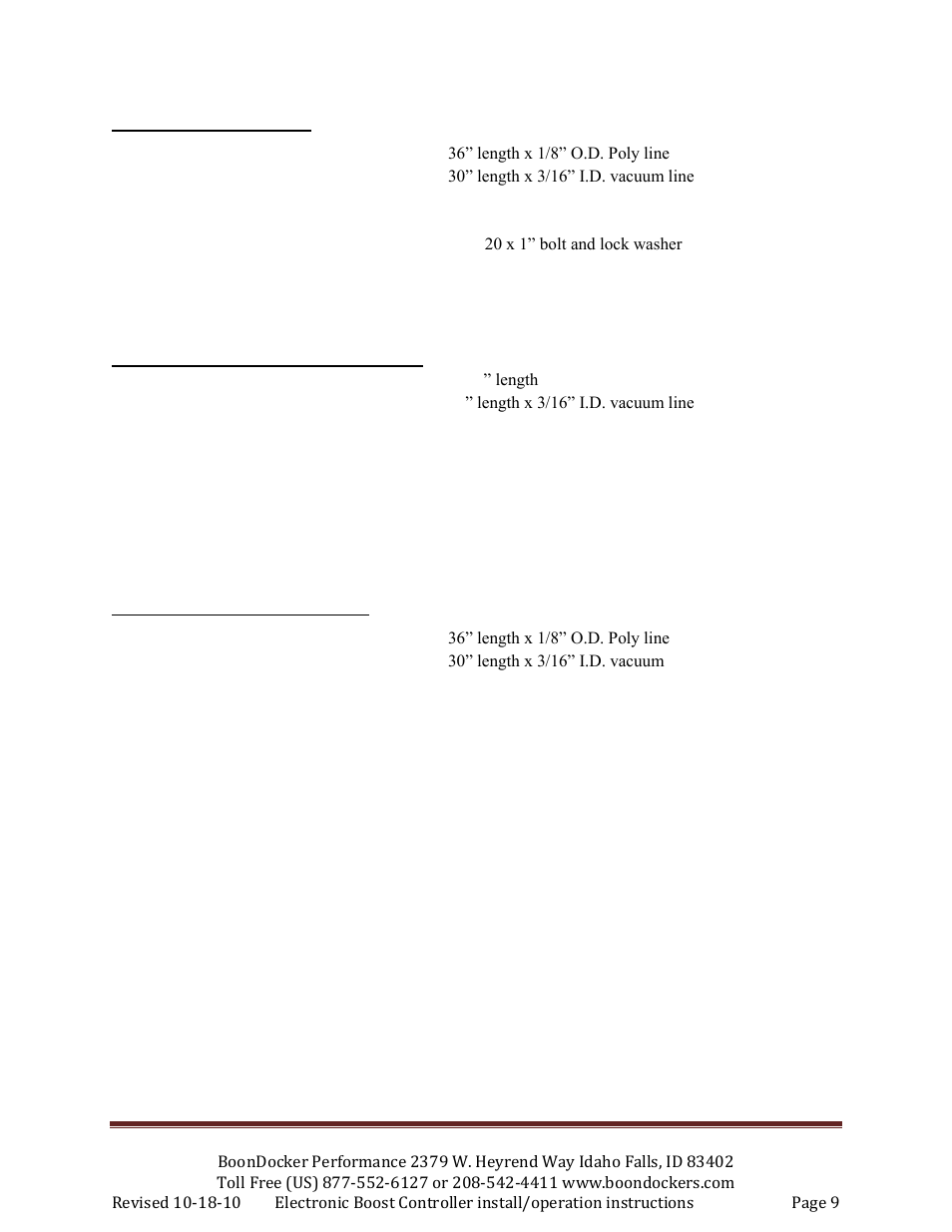 BoonDocker EBC User Manual | Page 9 / 9