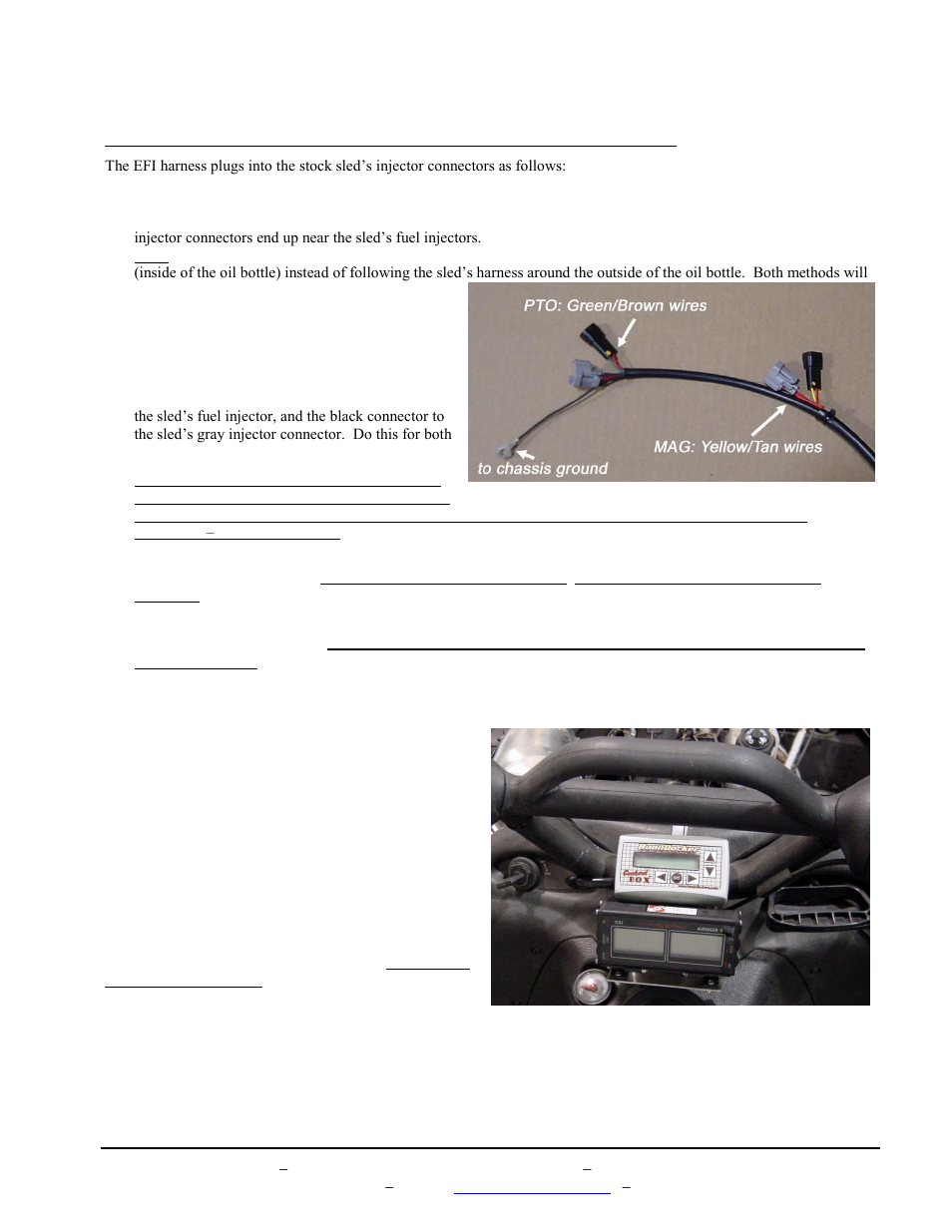 Ii. installation of efi wiring harness, Iii. control box mounting locations, Iv. battery / jumper connector | BoonDocker ARCTIC CAT: Non-turbo Control Box 700/800/1000 (V3) User Manual | Page 3 / 19