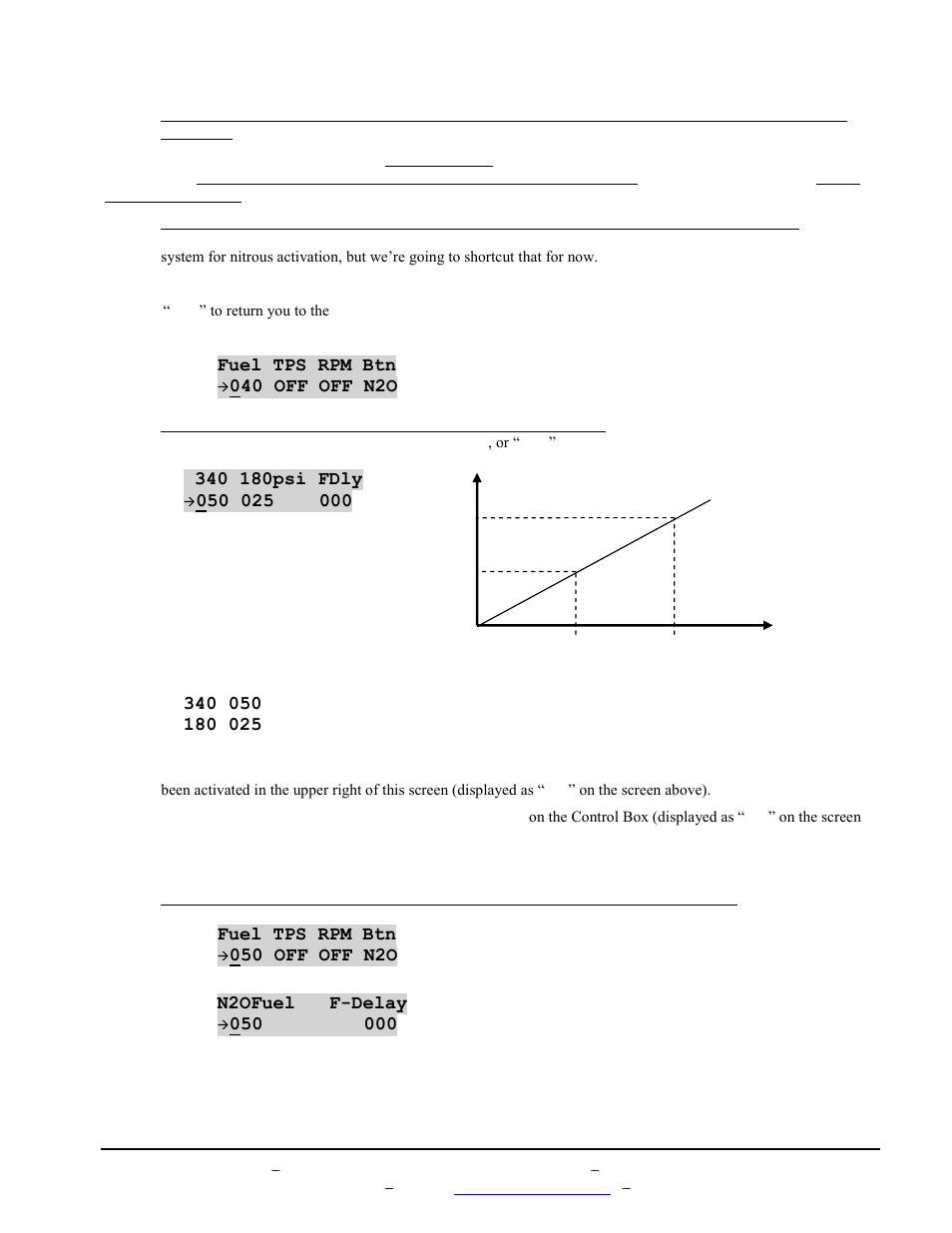 Fuel tps rpm btn, 040 off off n2o, 050 off off n2o | N2ofuel f-delay | BoonDocker POLARIS: Non-turbo Control Box 900 IQ User Manual | Page 10 / 16