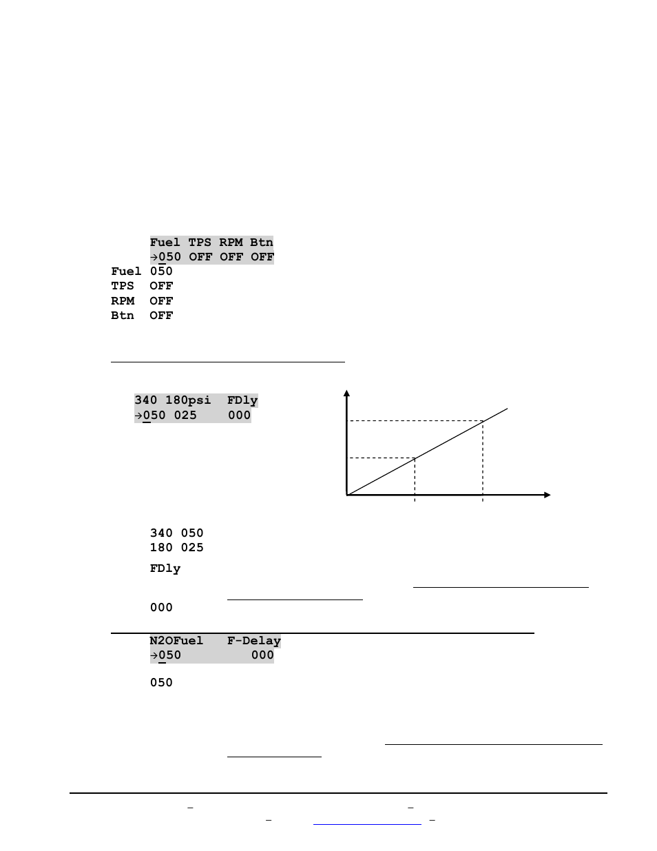 B. n2o configuration procedure, Fuel tps rpm btn, Tps off | Rpm off, Btn off, Fuel, Fdly, N2ofuel f-delay | BoonDocker POLARIS: Non-turbo Control Box 900 IQ User Manual | Page 12 / 16