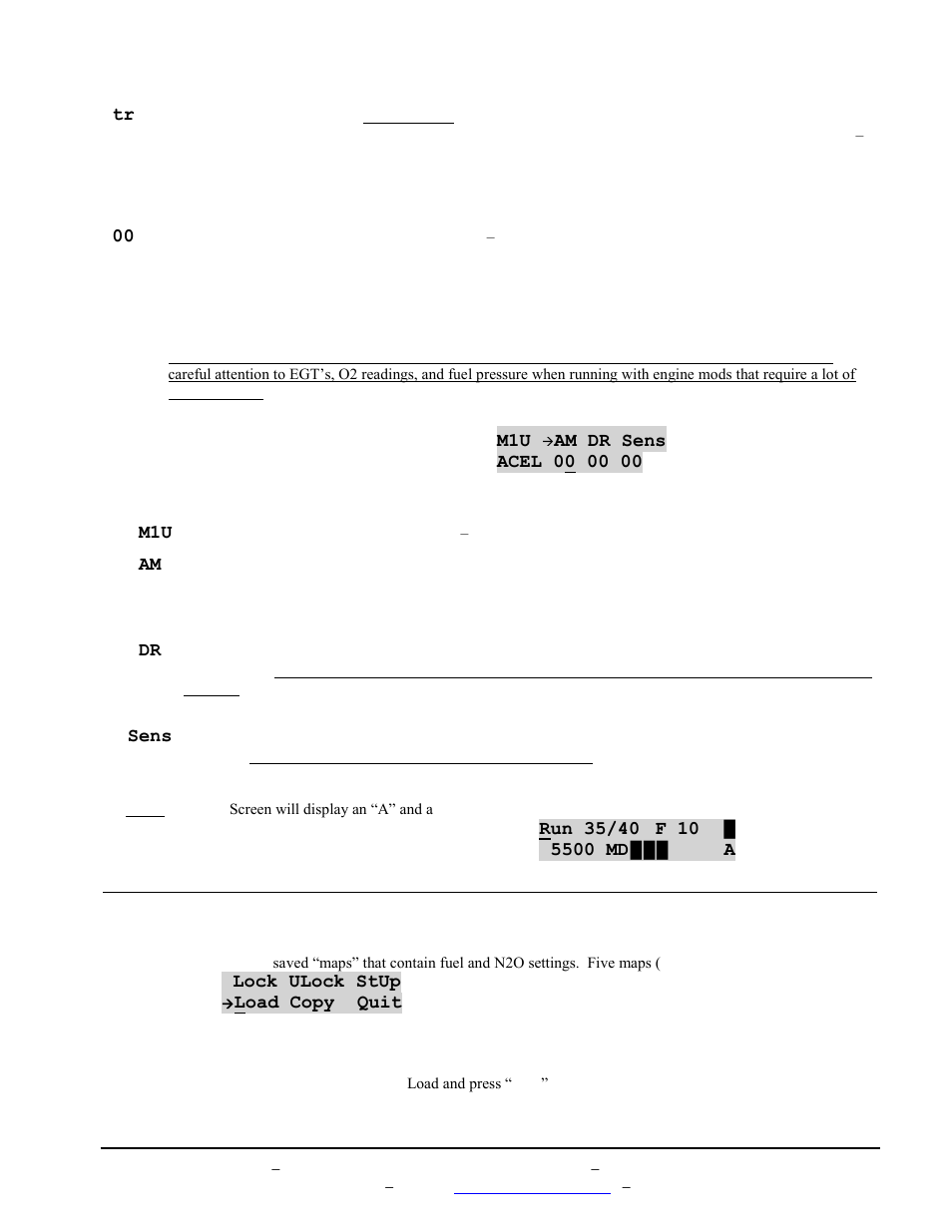 2 fuel screen (acel adjustment), Map menus | BoonDocker POLARIS: Non-turbo Control Box 900 IQ User Manual | Page 5 / 16