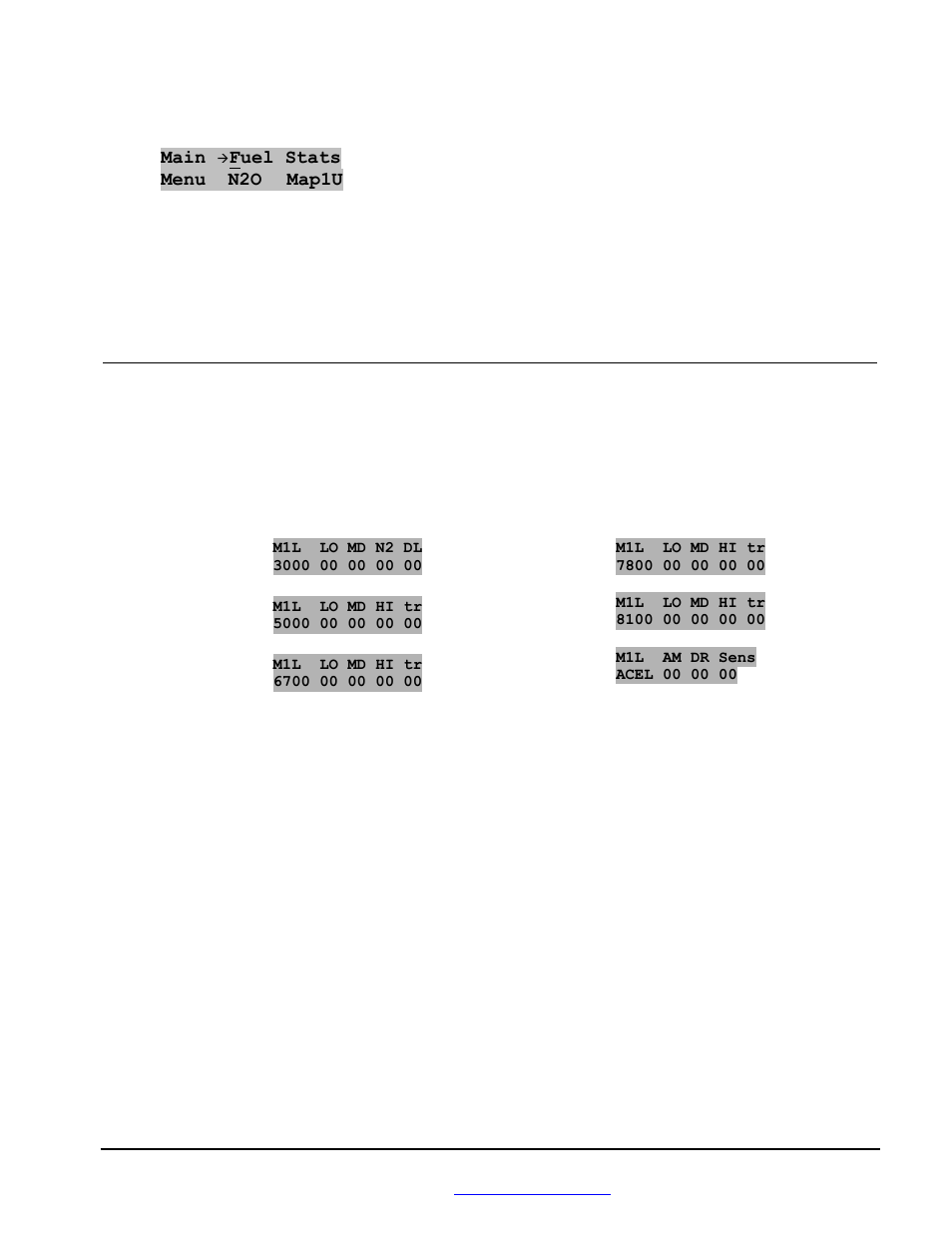 Main menu, Fuel adjust menus | BoonDocker POLARIS: Non-turbo Control Box 600/700/800 Universal Harness User Manual | Page 5 / 19