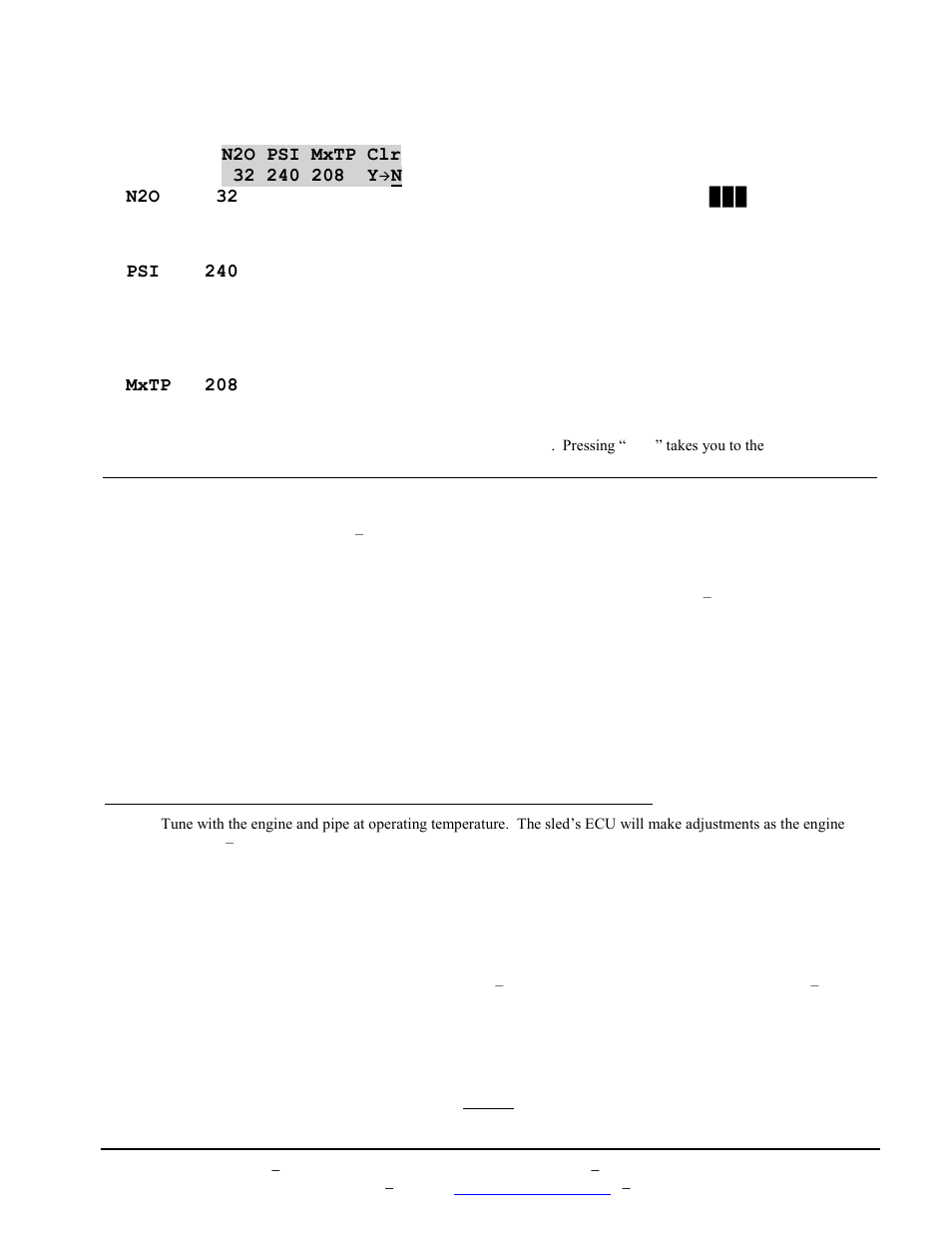 V. efi tuning suggestions | BoonDocker SKI-DOO: Non-turbo Control Box SDI 600/1000 4 INJ User Manual | Page 8 / 16