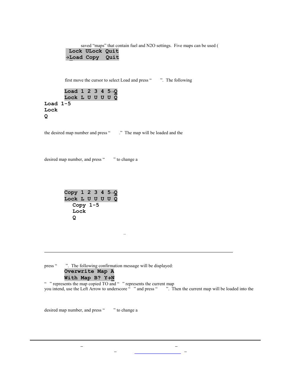 Map menus | BoonDocker YAMAHA: Non-turbo Control Box Apex User Manual | Page 5 / 16