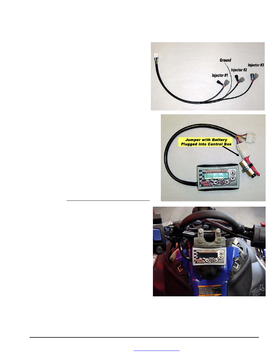 Ii. wiring, Iii. control box mounting location, Iv. control box operation | BoonDocker YAMAHA: Non-turbo Control Box Nytro User Manual | Page 2 / 16