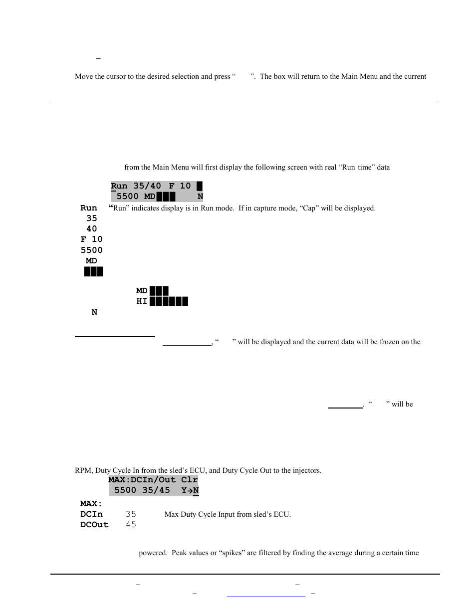 Stats menus | BoonDocker YAMAHA: Non-turbo Control Box Phazer User Manual | Page 7 / 17