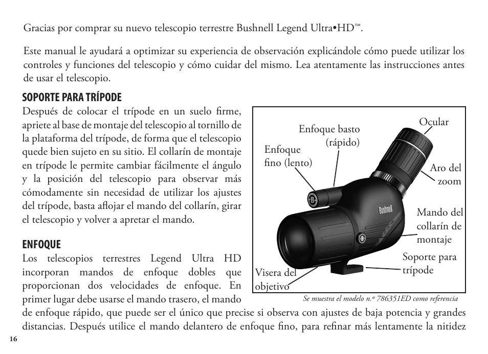 Bushnell Legend 98-1404/03-09 User Manual | Page 16 / 36