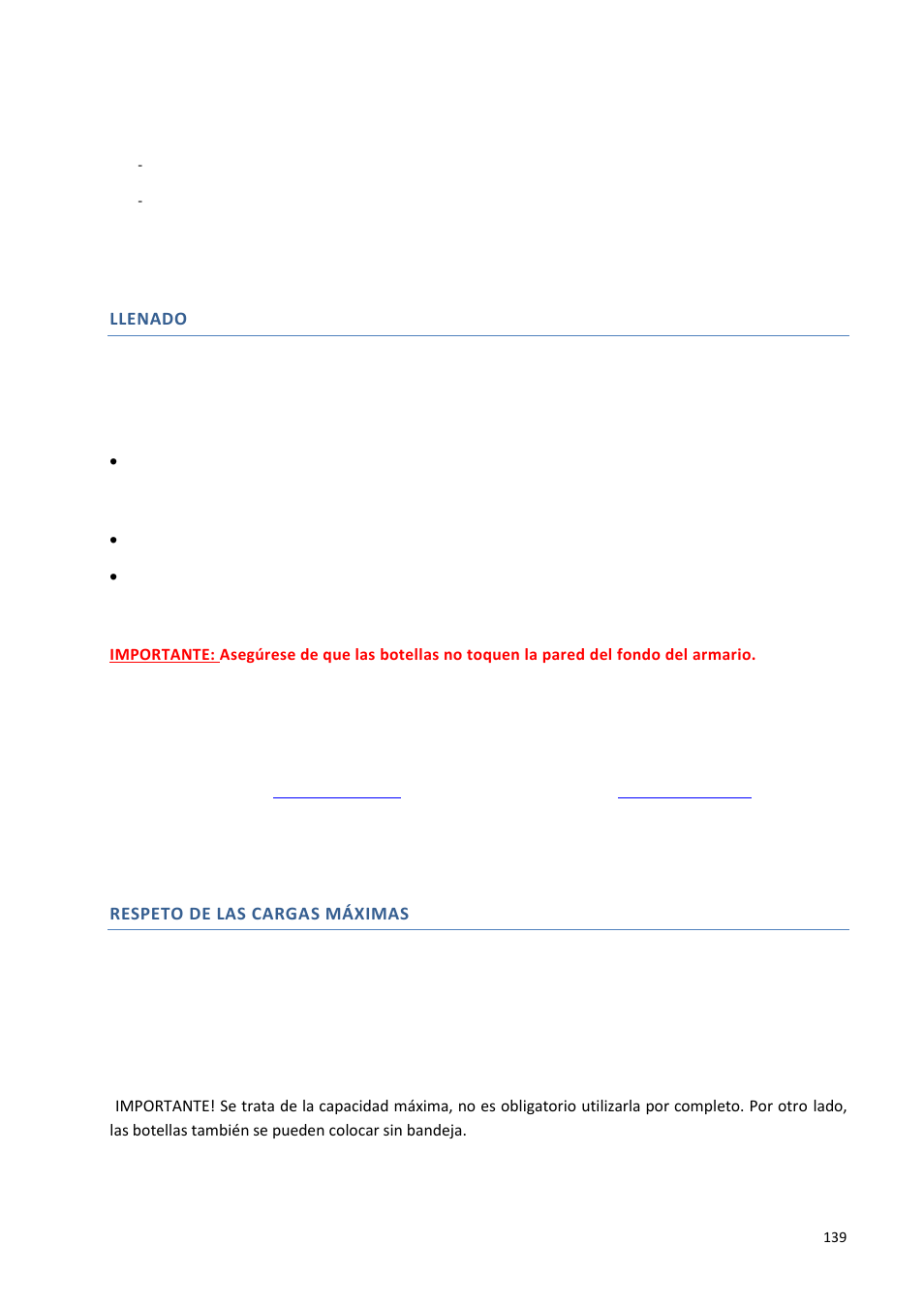 Llenado, Respeto de las cargas máximas | Climadiff DV265AGN7 User Manual | Page 139 / 146