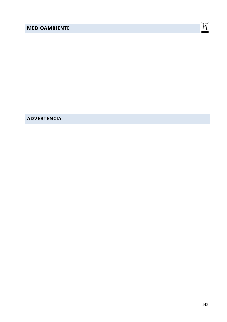 Medioambiente, Advertencia | Climadiff DV265AGN7 User Manual | Page 142 / 146