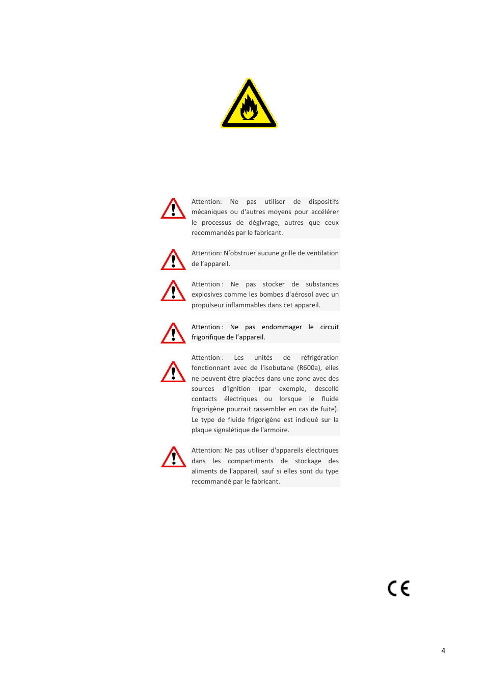 R600a | Climadiff DV265AGN7 User Manual | Page 4 / 146
