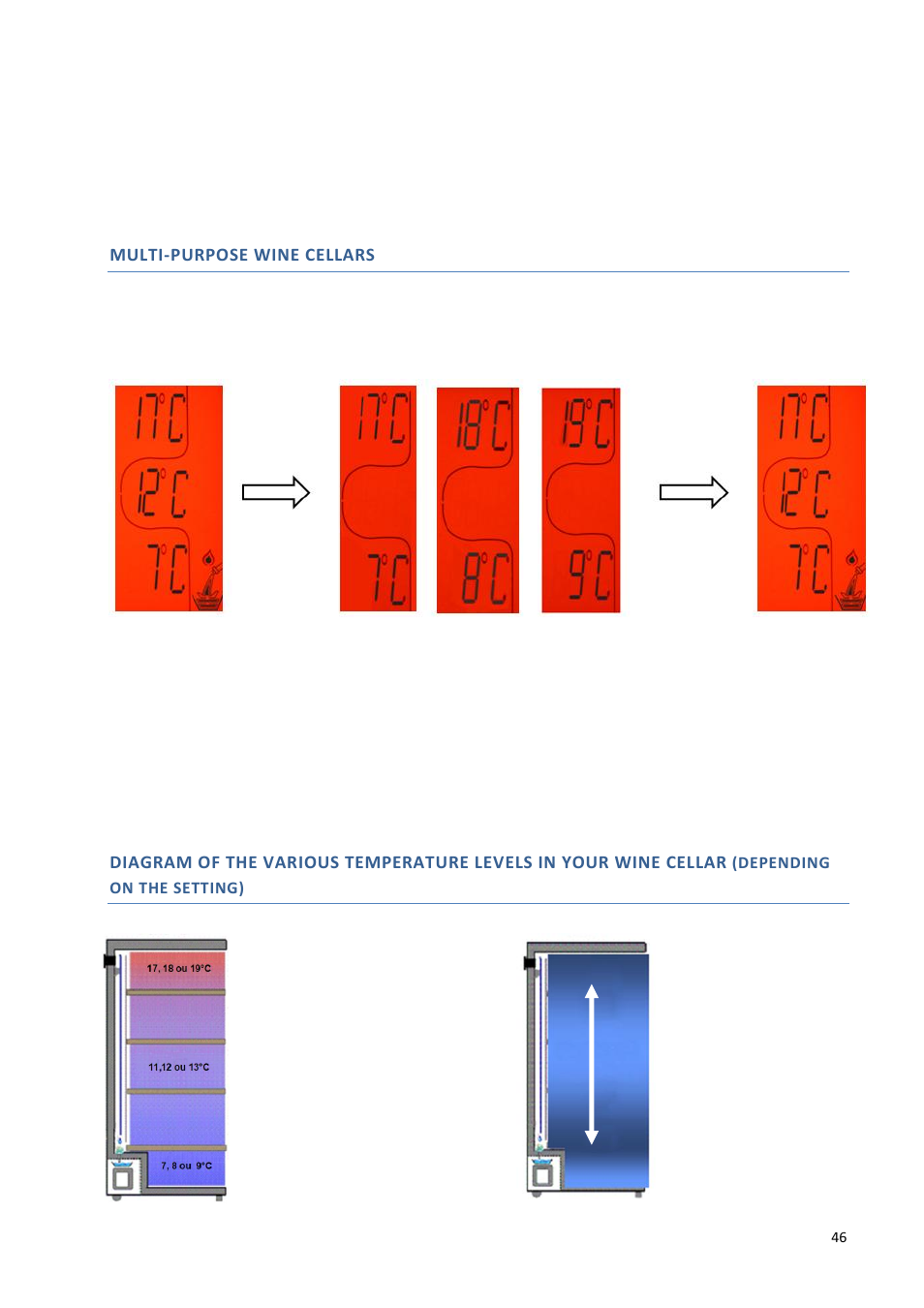 Multi-purpose wine cellars | Climadiff DV265AGN7 User Manual | Page 46 / 146