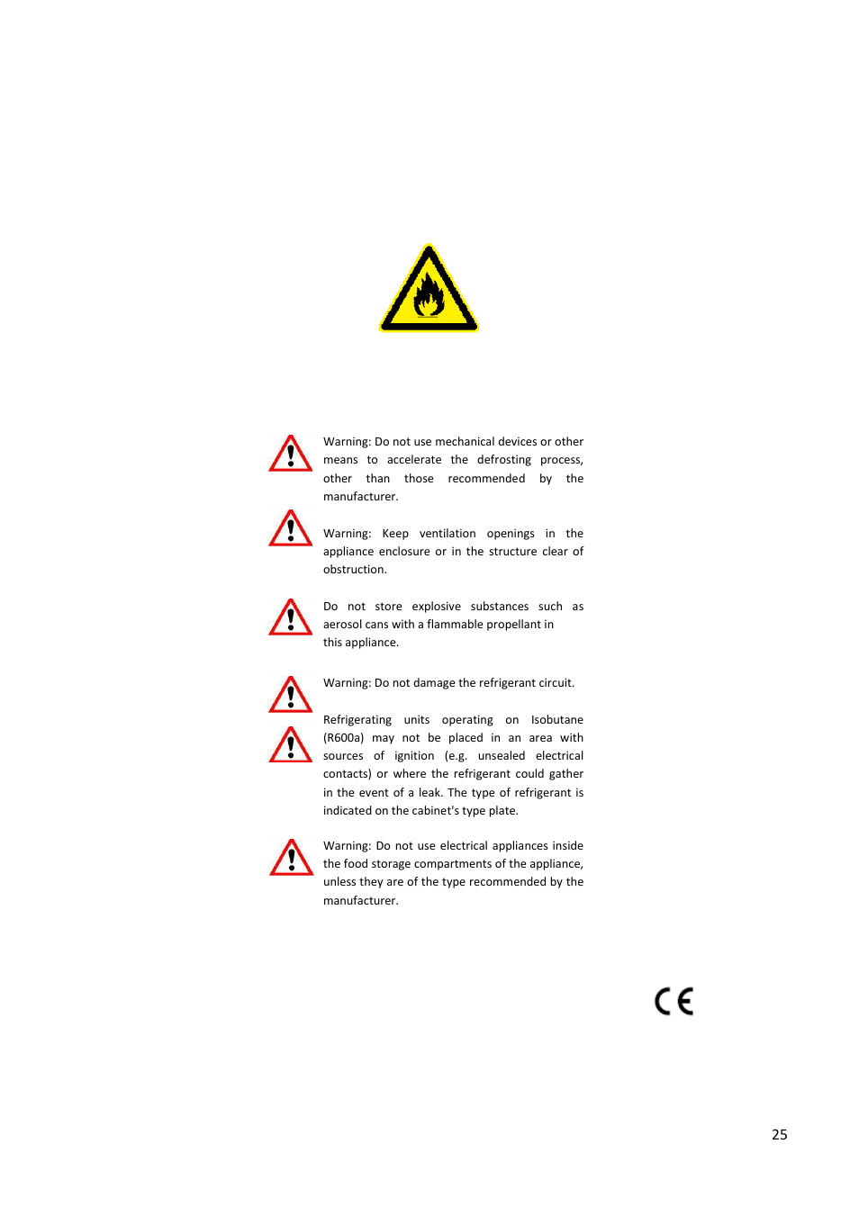 R600a | Climadiff AV93X3ZI-1 User Manual | Page 25 / 106
