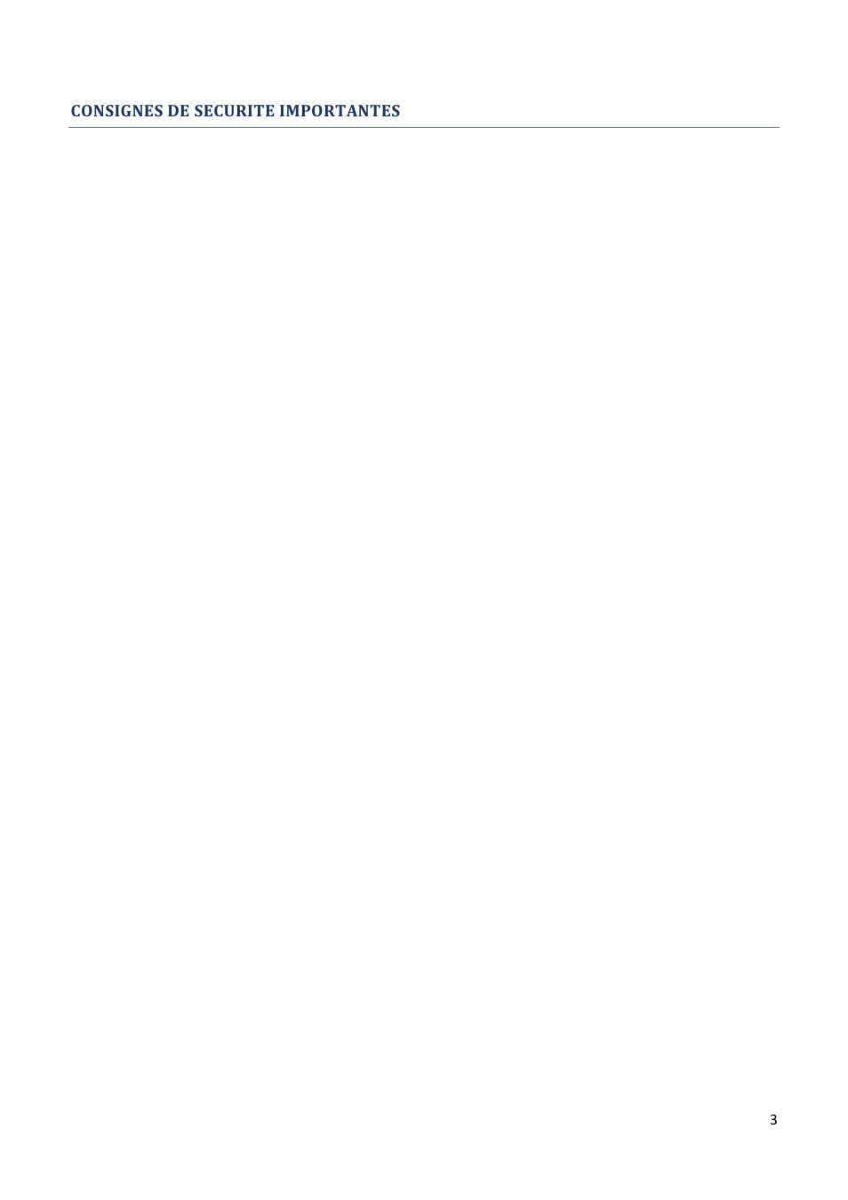 Consignes de securite importantes | Climadiff AV93X3ZI-1 User Manual | Page 3 / 106
