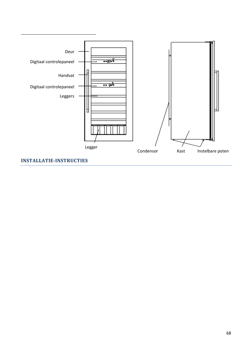 Installatie-instructies | Climadiff AV93X3ZI-1 User Manual | Page 68 / 106