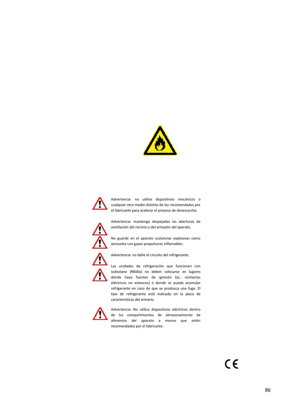 R600a | Climadiff AV93X3ZI-1 User Manual | Page 86 / 106