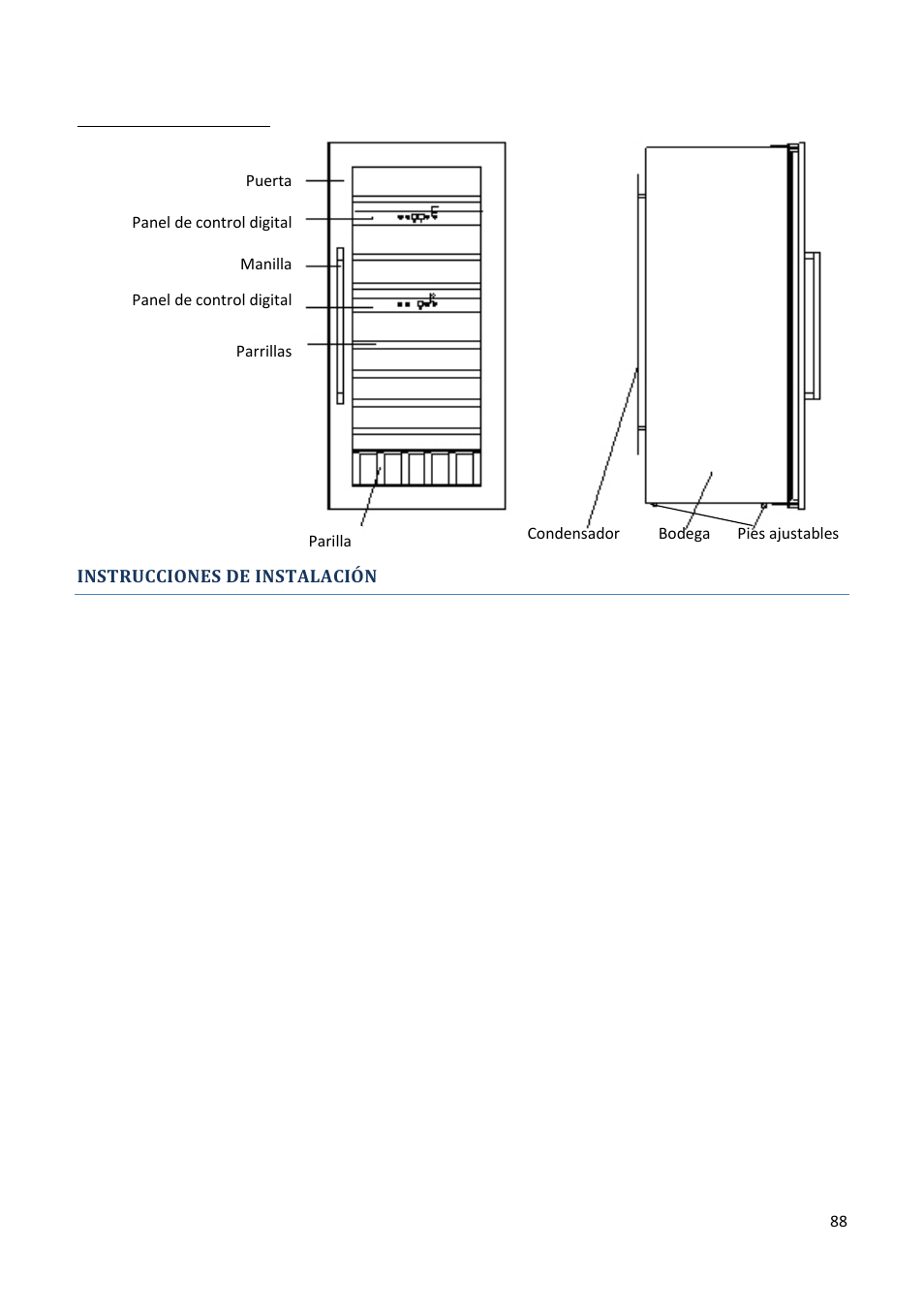Instrucciones de instalación | Climadiff AV93X3ZI-1 User Manual | Page 88 / 106