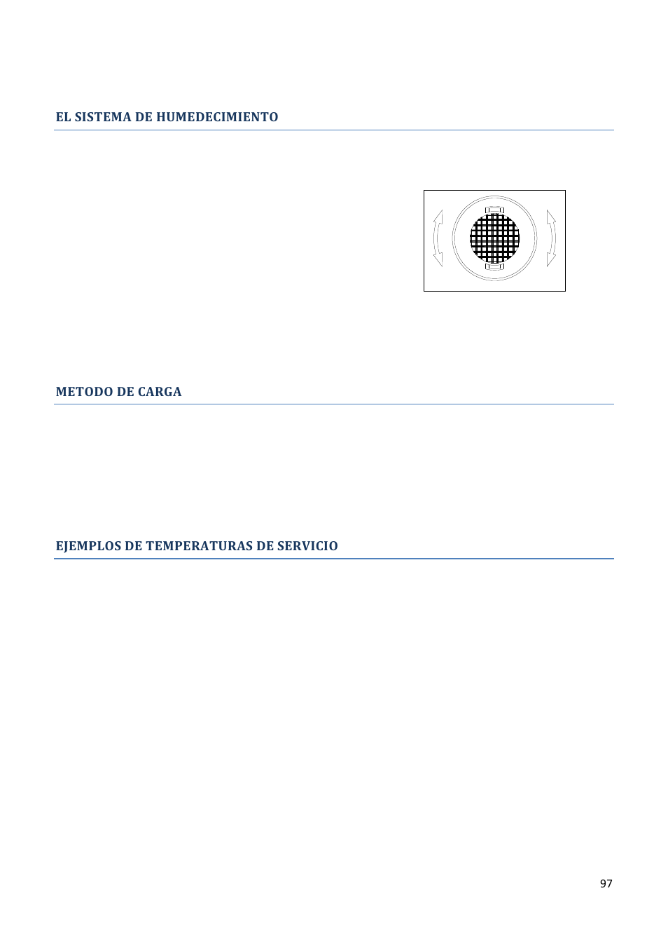 El sistema de humedecimiento, Metodo de carga, Ejemplos de temperaturas de servicio | Climadiff AV93X3ZI-1 User Manual | Page 97 / 106