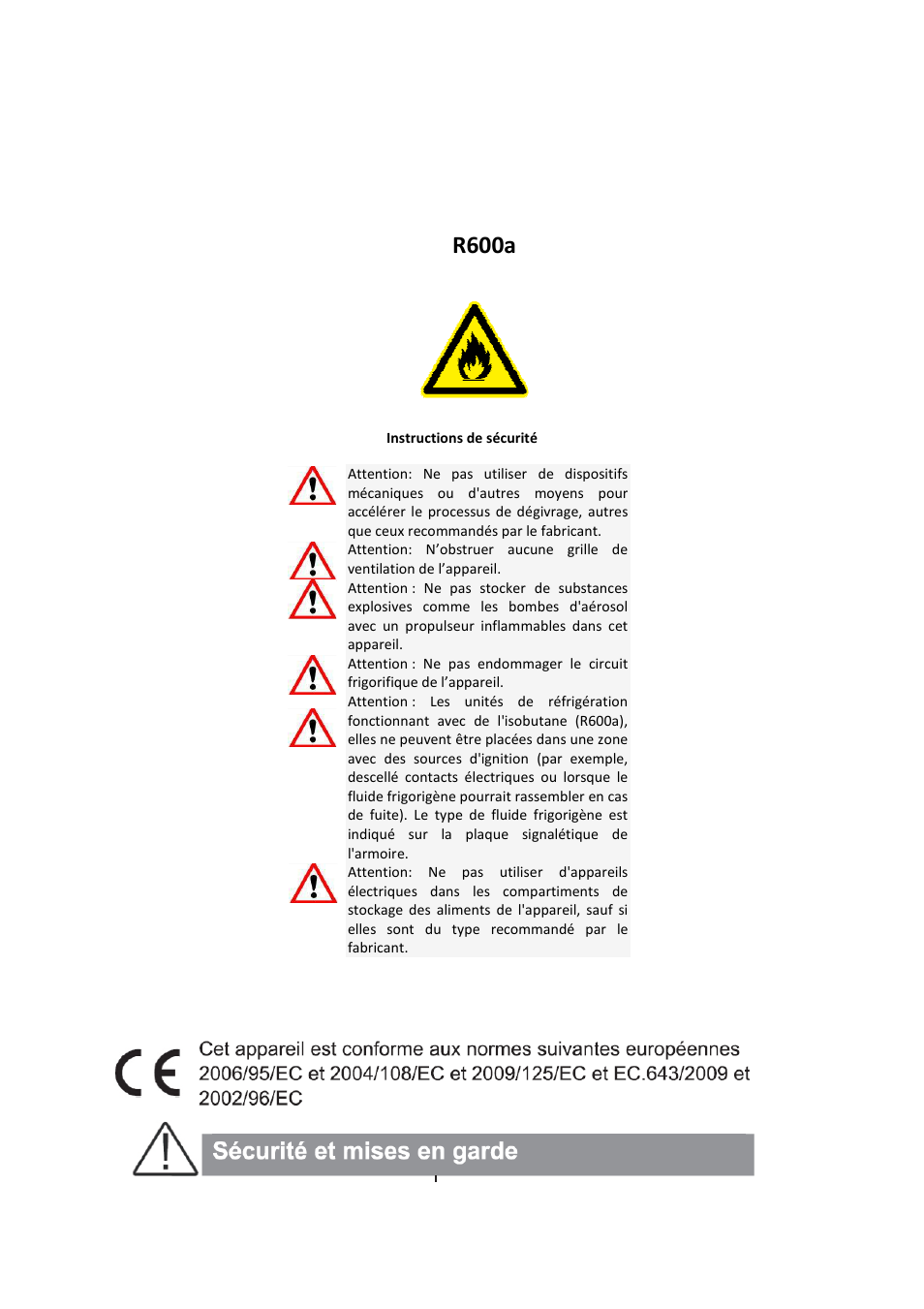 R600a | Climadiff AV54SXDZ(-IX) User Manual | Page 11 / 140