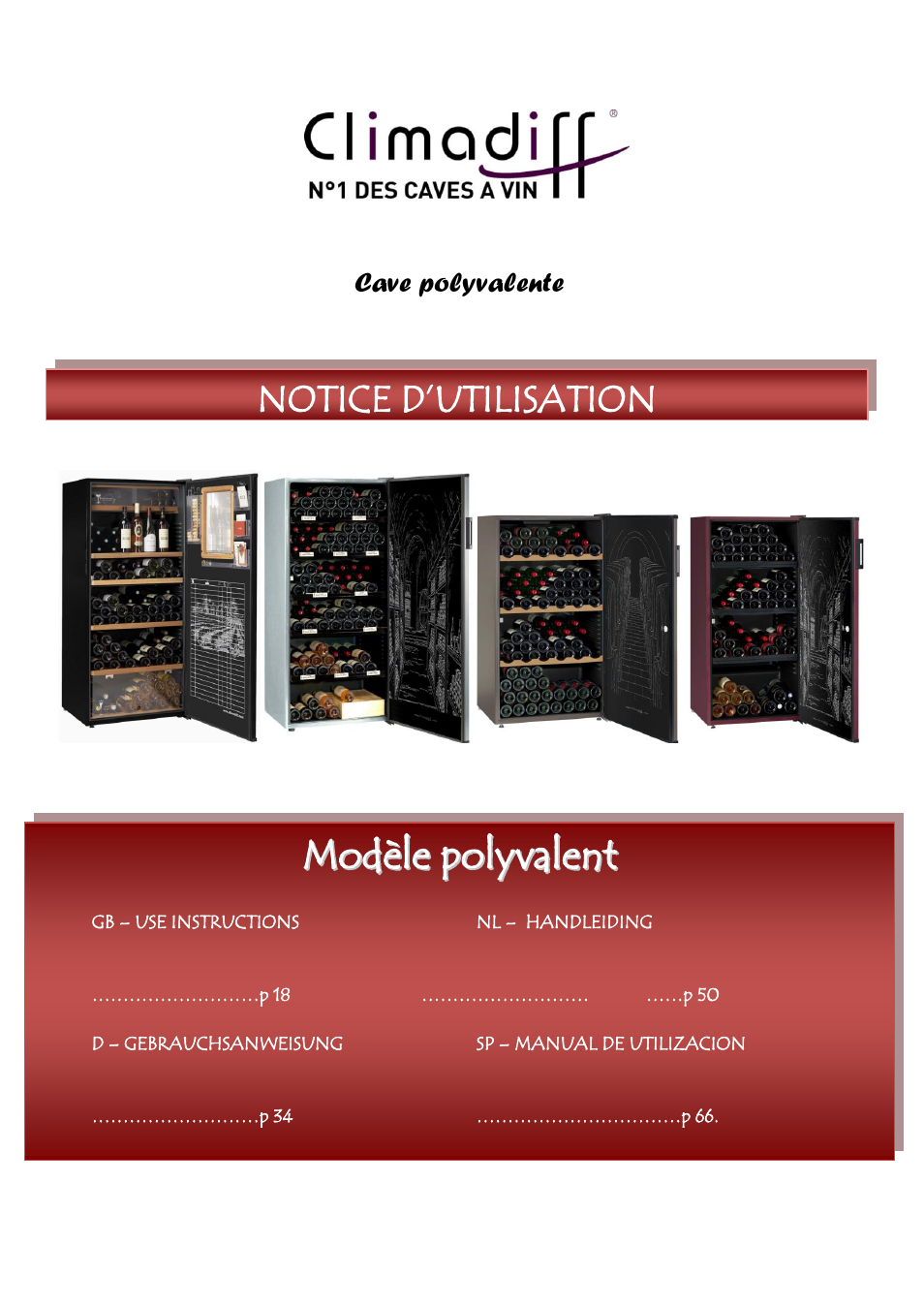 Climadiff GAMME POLYVALENTE User Manual | 81 pages