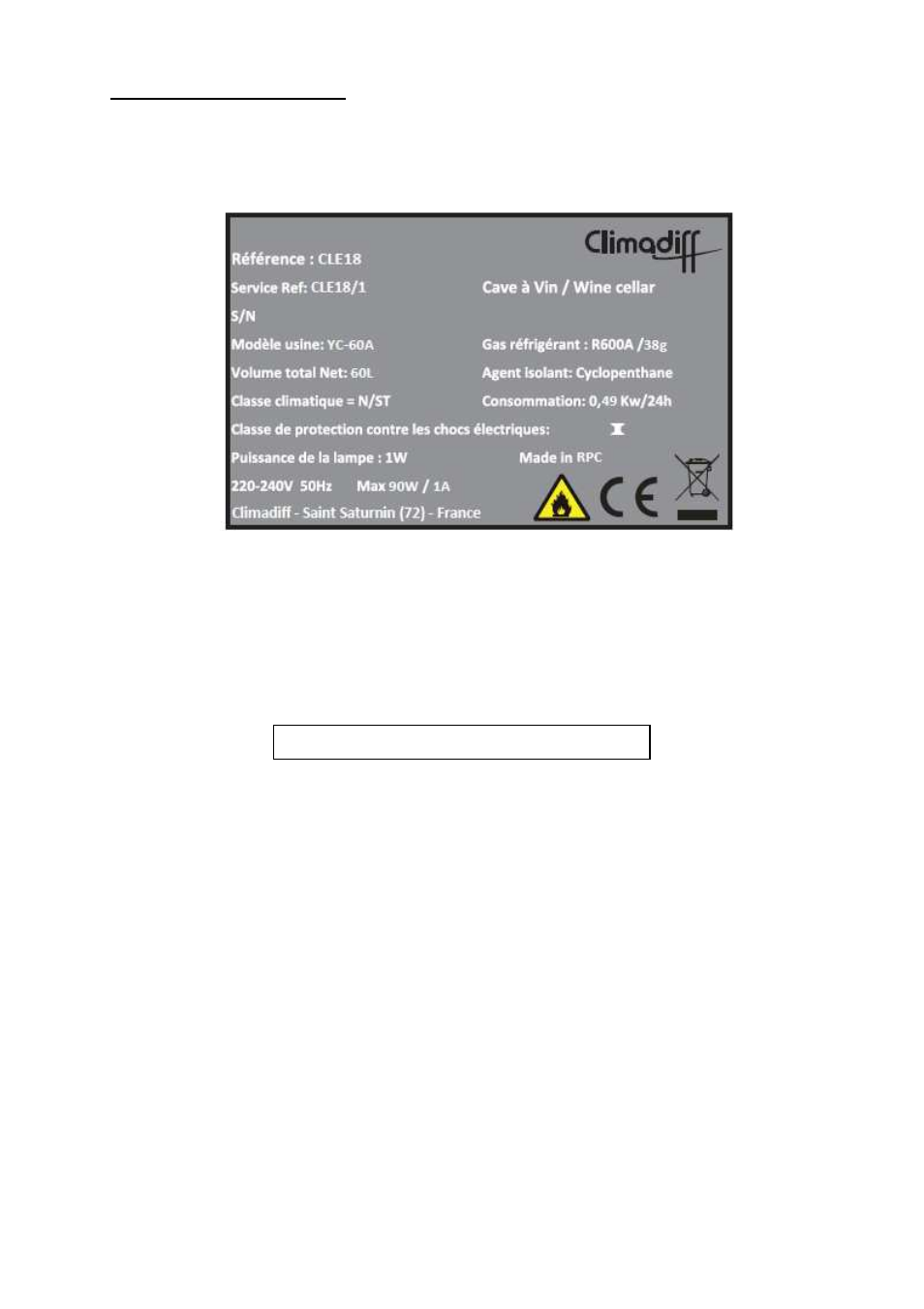 Climadiff CLE18- CLE51 User Manual | Page 18 / 77
