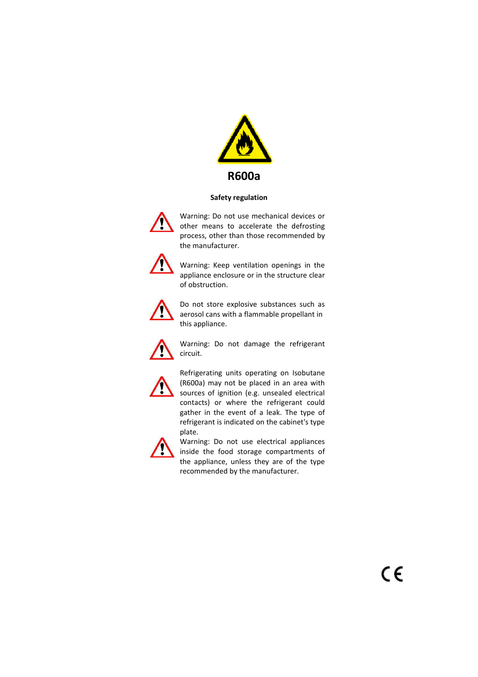 R600a | Climadiff CLE18- CLE51 User Manual | Page 20 / 77