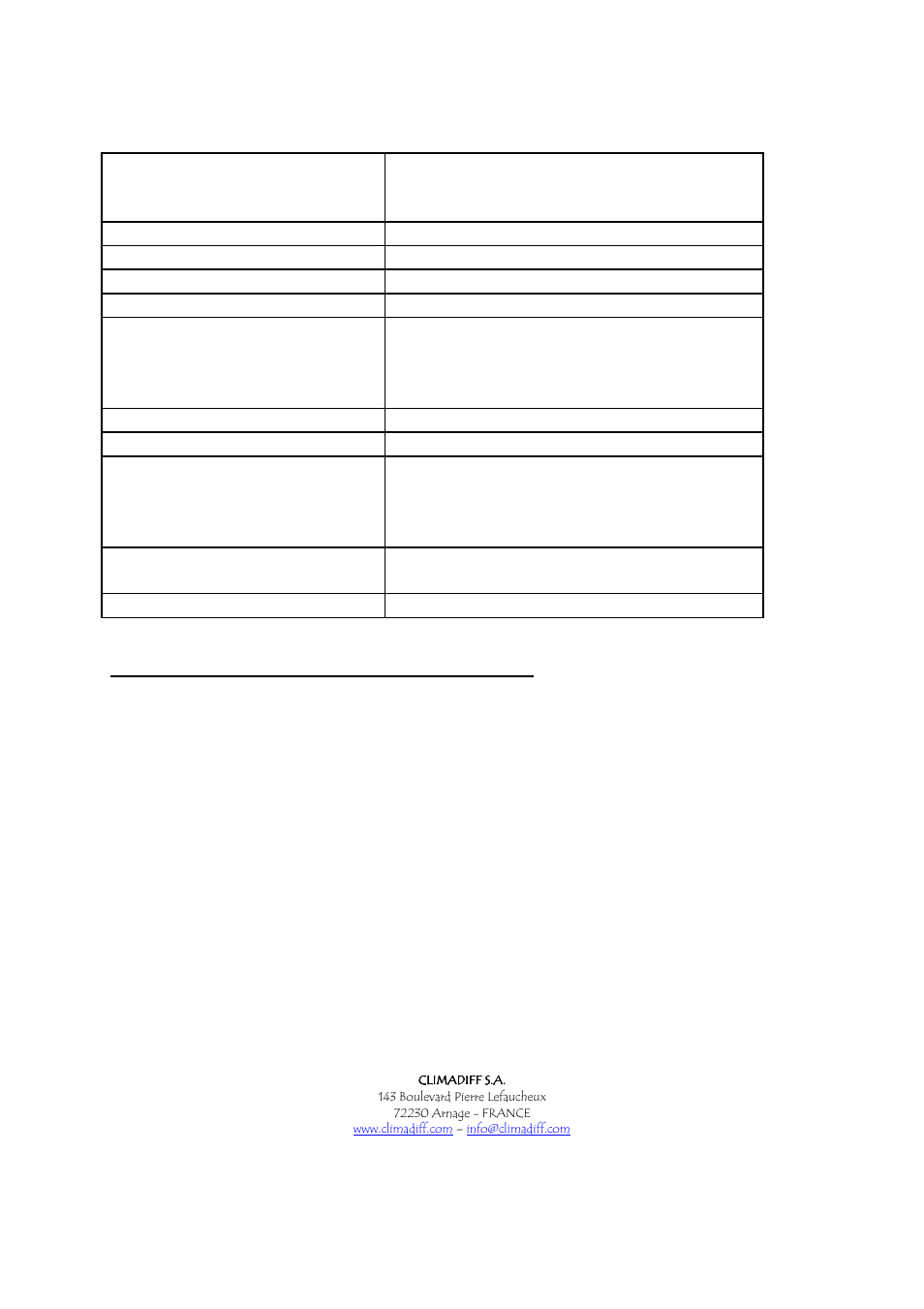 Anhang 2 | Climadiff PRO116XDZ et PRO147XDZ User Manual | Page 56 / 56