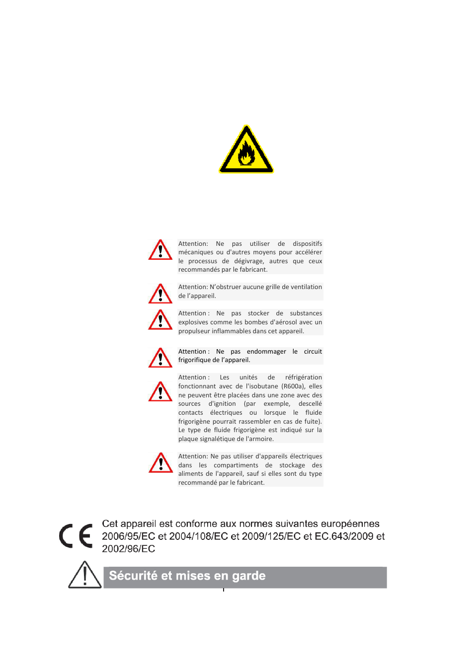 Autres éléments similaires pour vous appuyer, R600a | Climadiff PRO116XDZ et PRO147XDZ User Manual | Page 8 / 56