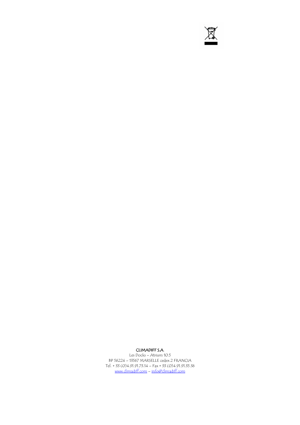 Climadiff CLS52 User Manual | Page 60 / 61
