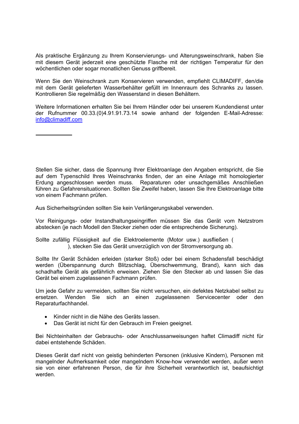 Climadiff CV41DZX User Manual | Page 24 / 34