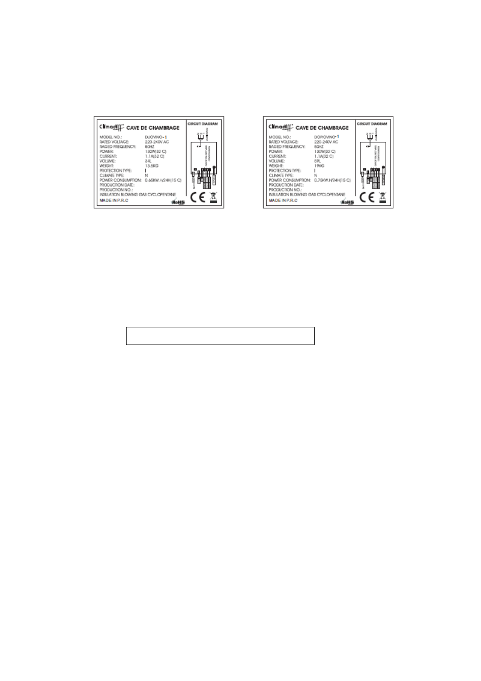 Climadiff DUOVINO-1 User Manual | Page 14 / 56