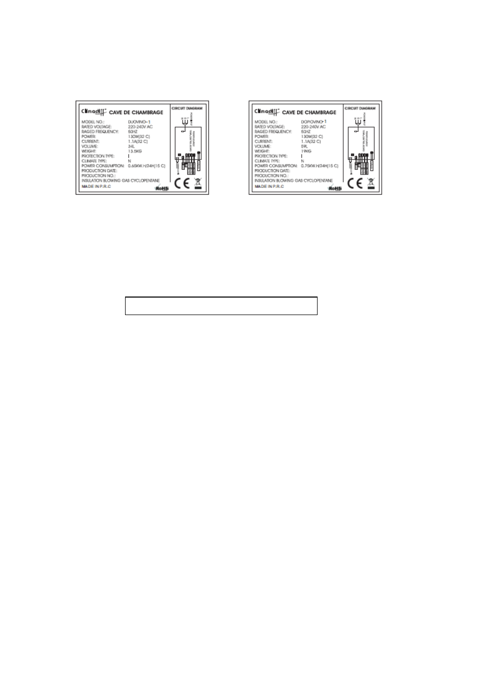 Climadiff DUOVINO-1 User Manual | Page 25 / 56