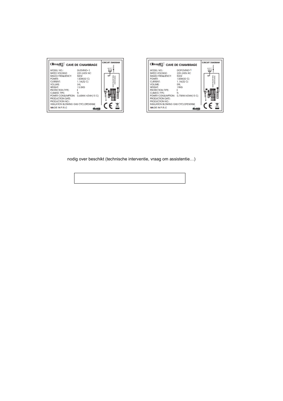 Climadiff DUOVINO-1 User Manual | Page 36 / 56
