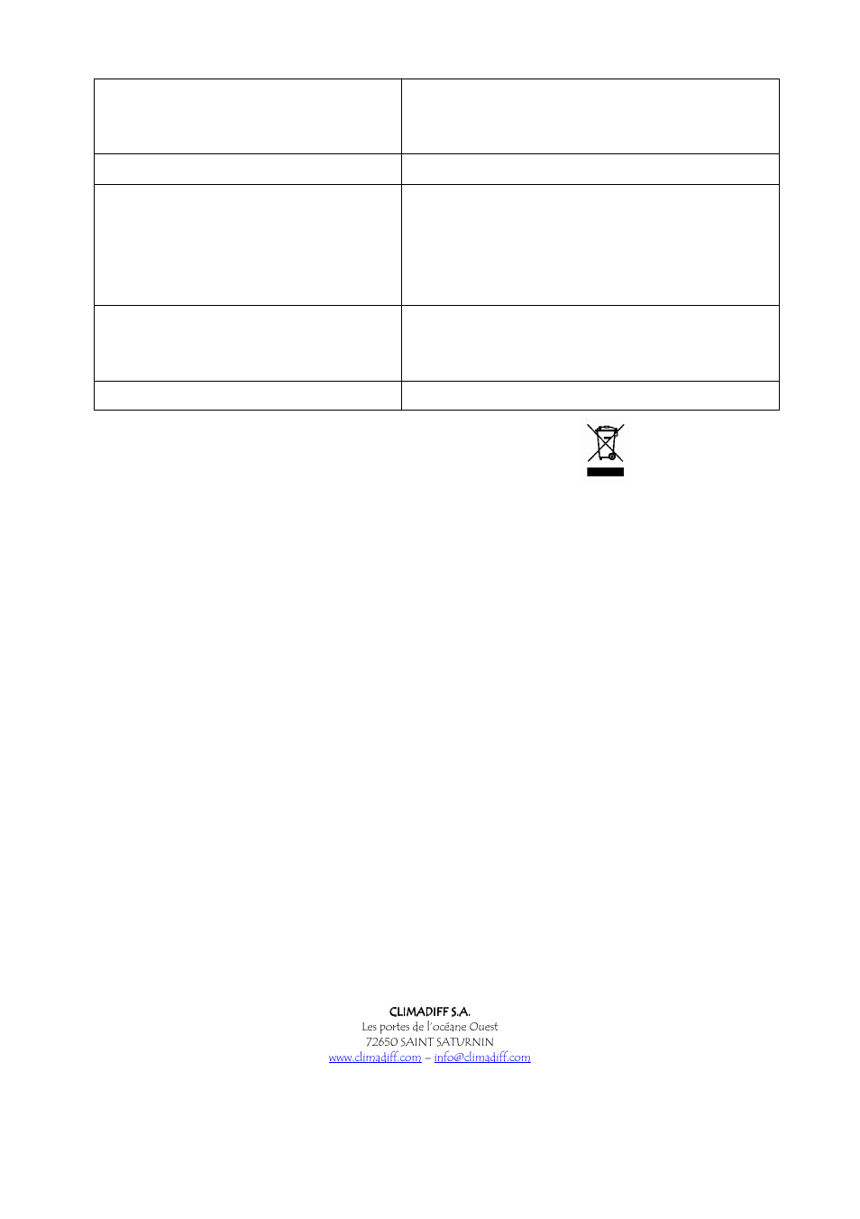 Climadiff VSV120 User Manual | Page 43 / 76