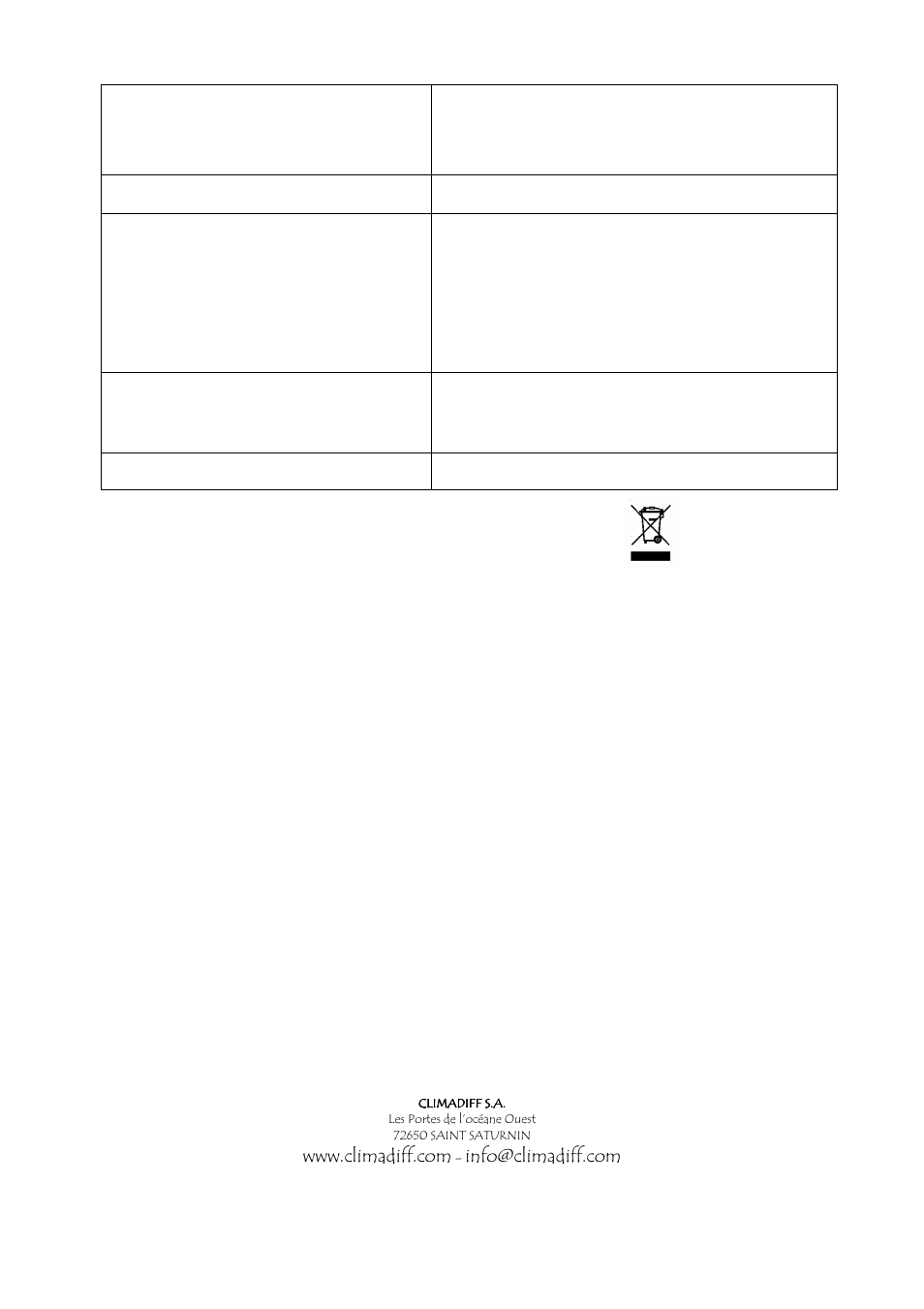 Climadiff VSV120 User Manual | Page 58 / 76