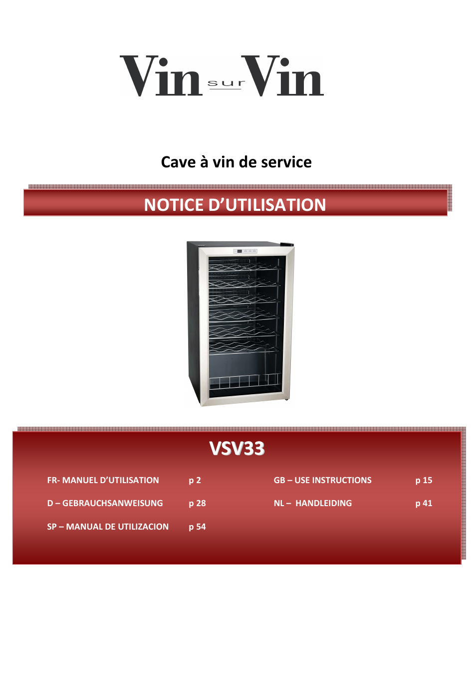 Climadiff VSV33 User Manual | 66 pages