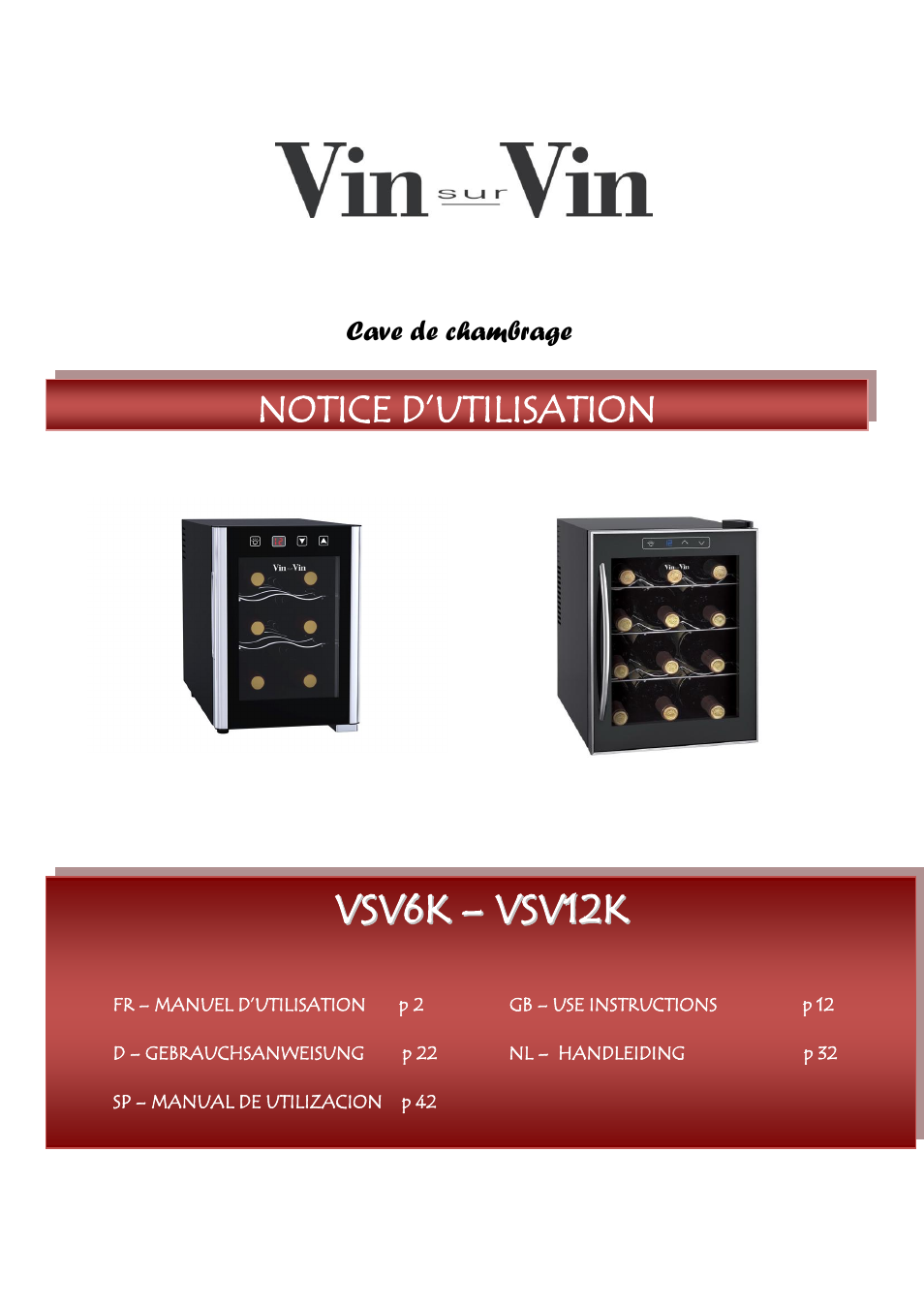Climadiff VSV12K User Manual | 51 pages