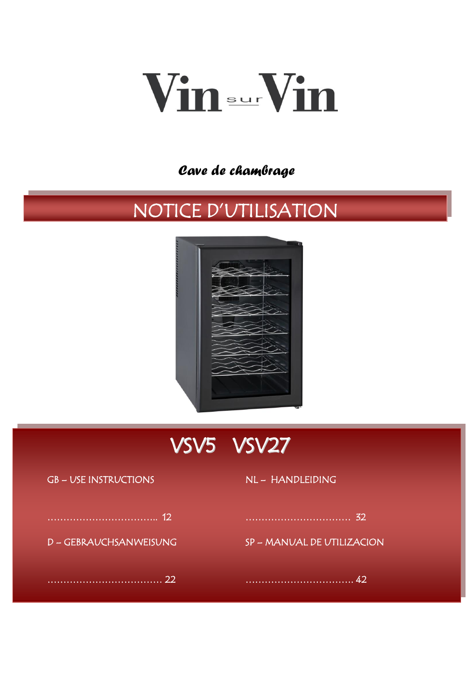 Climadiff VSV27 User Manual | 52 pages