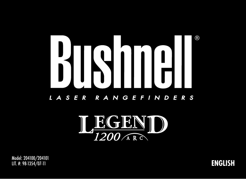 Bushnell Legend 204101 User Manual | 140 pages