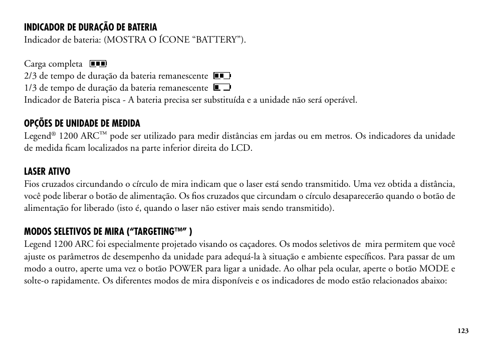 Bushnell Legend 204101 User Manual | Page 123 / 140