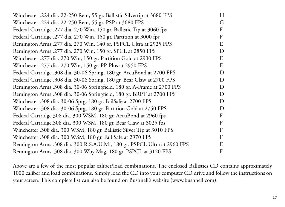 Bushnell Legend 204101 User Manual | Page 17 / 140