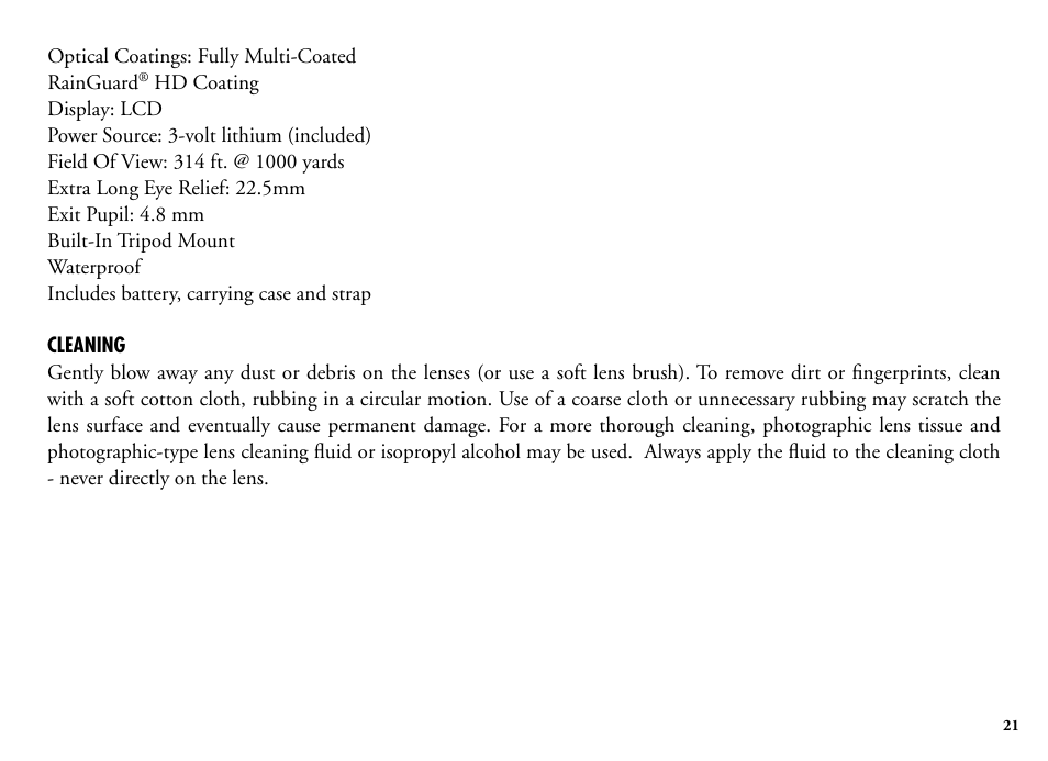 Bushnell Legend 204101 User Manual | Page 21 / 140
