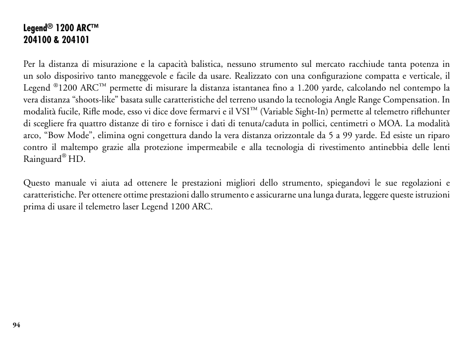 Bushnell Legend 204101 User Manual | Page 94 / 140